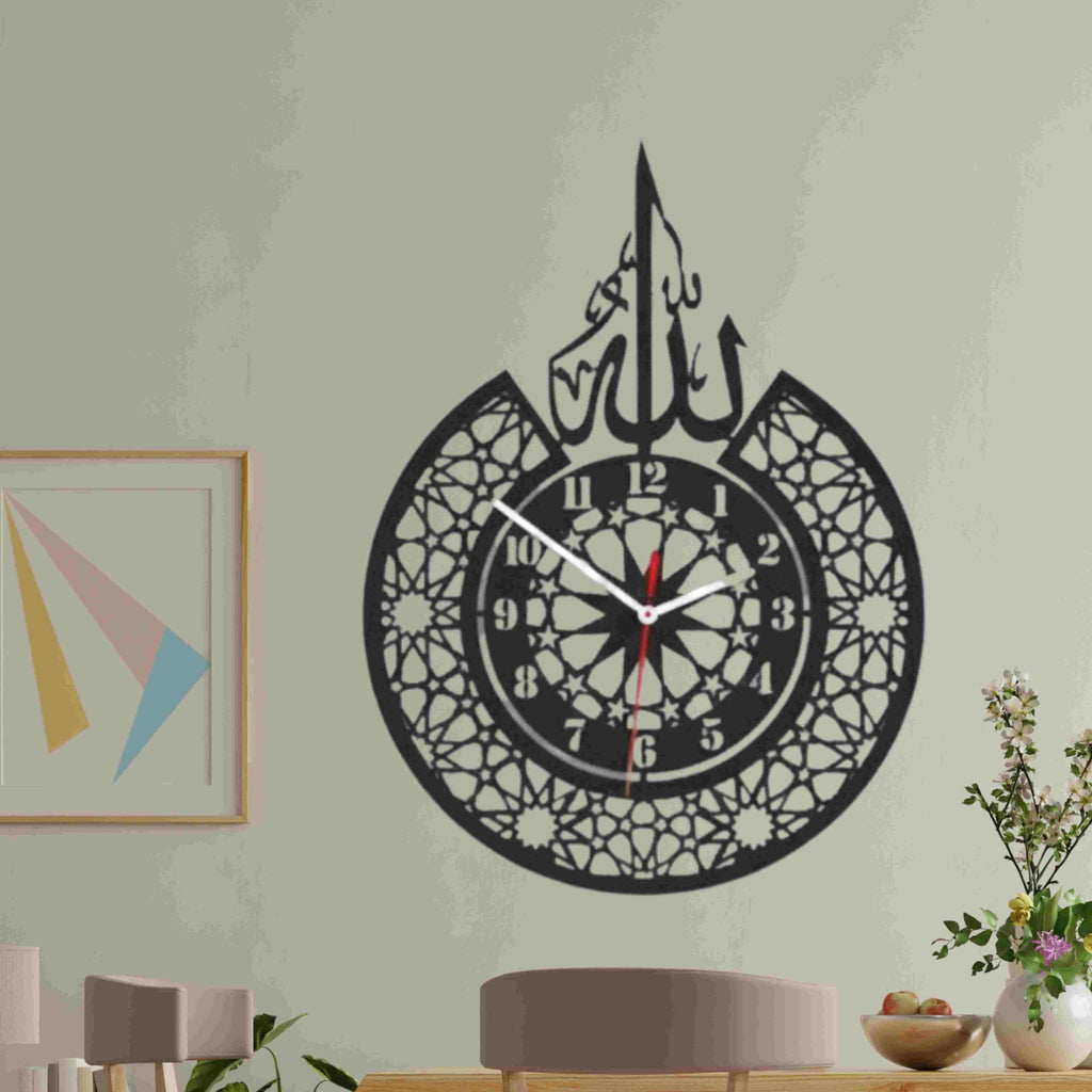 Islamic Wall Clock with Allah's Name in Premium acralic